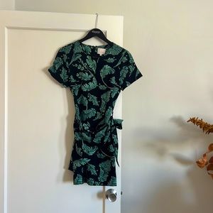 Cinq a Sept Floral Wrap Mini Dress, Size 4